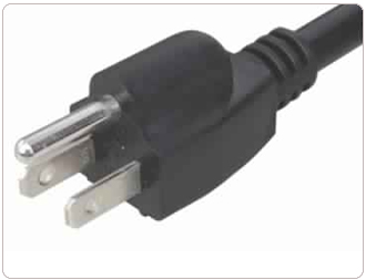 PVC Power cord plugs (Polyvinyl Chloride) 